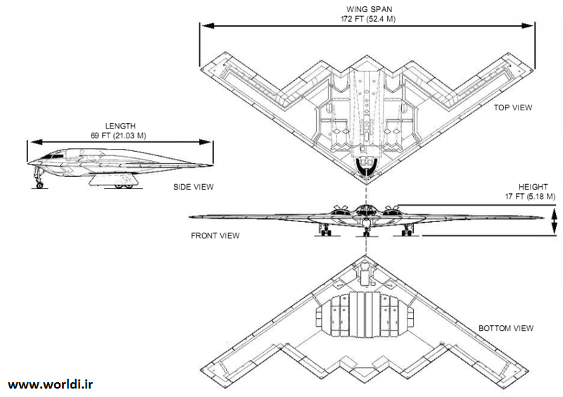 مشخصات نورثروپ گرومن بی-۲ اسپیریت
