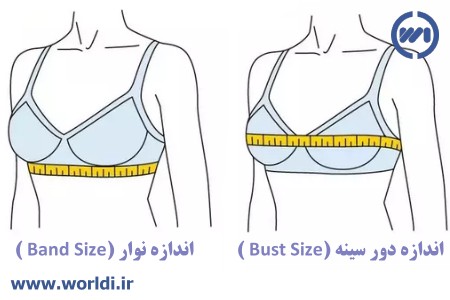 سایز دقیق سینه‌بند